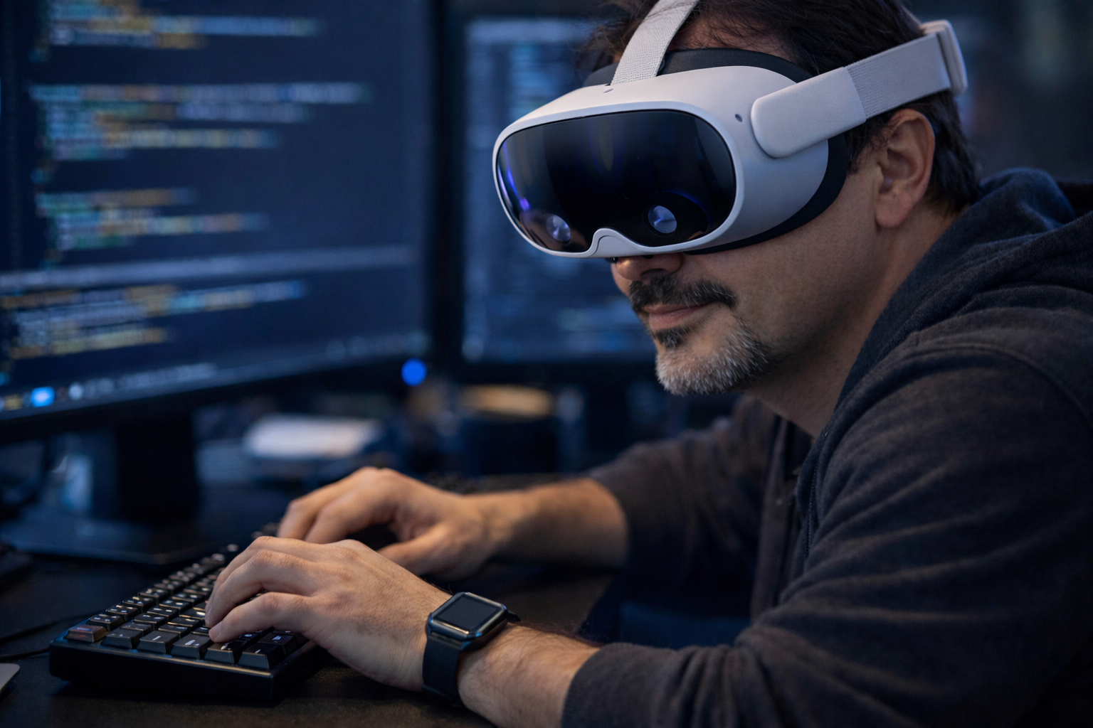 Desenvolvedor trabalhando